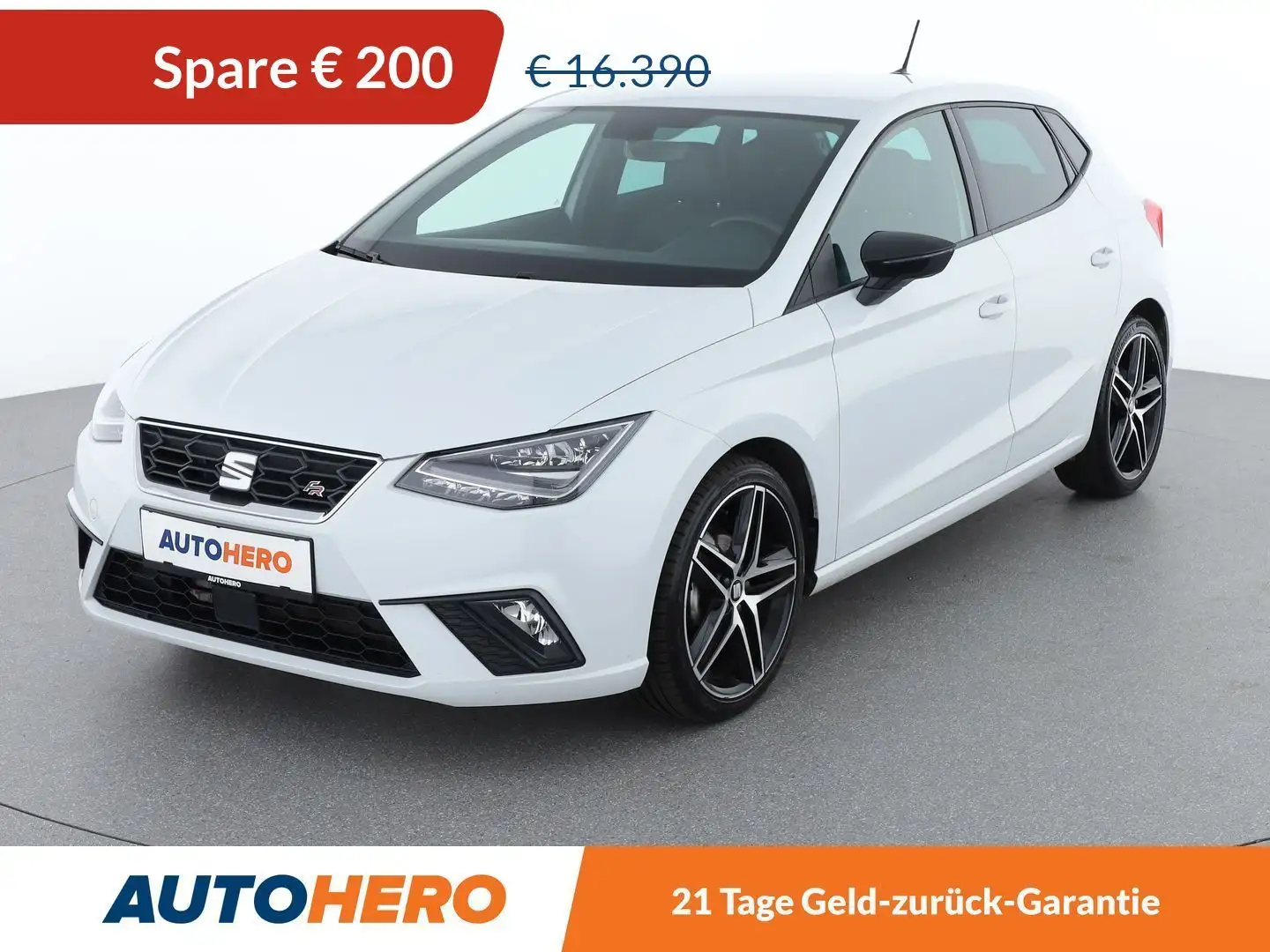 SEAT Ibiza 1.0 TSI FR *NAVI*2-ZONEN*CARPLAY&AUTO* Weiß - 1