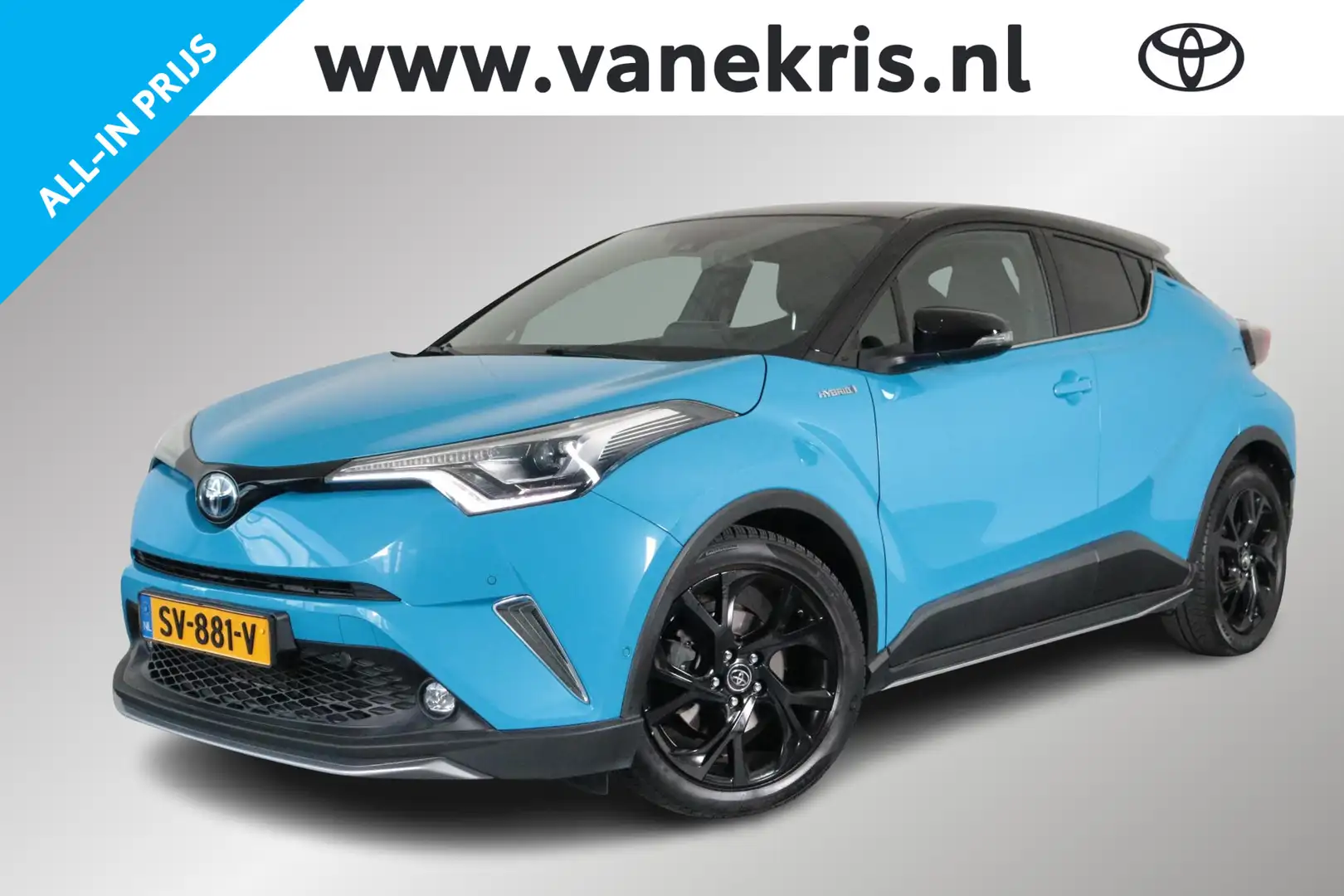 Toyota C-HR 1.8 Hybrid Style Bi-tone, stuur en stoel verwarmin Blauw - 1