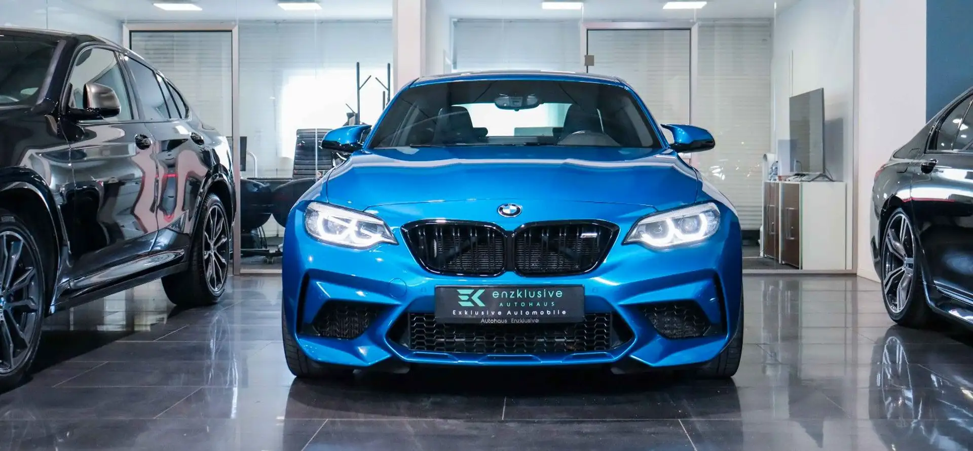 BMW M2 Comp. M SITZE*NAVI PROF*KEYLESS*SHADOW*CARBON Blau - 2