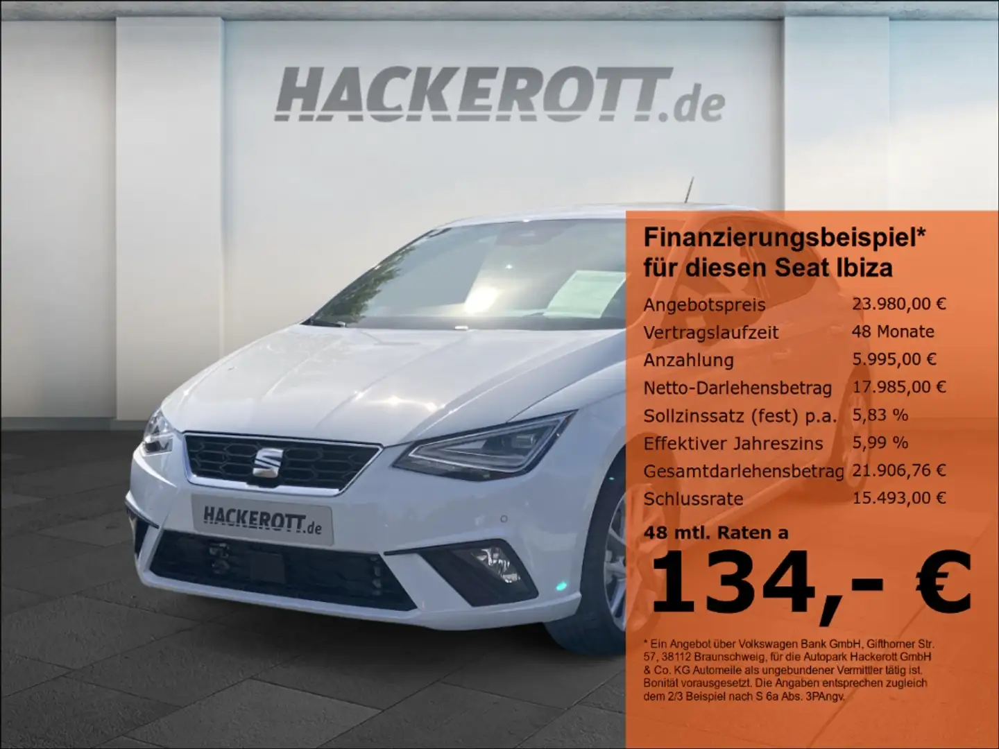 SEAT Ibiza FR 1.0 TSI 116 PS 7-GANG-DSG Voll-LED,Navi,PDC v.+ Weiß - 1