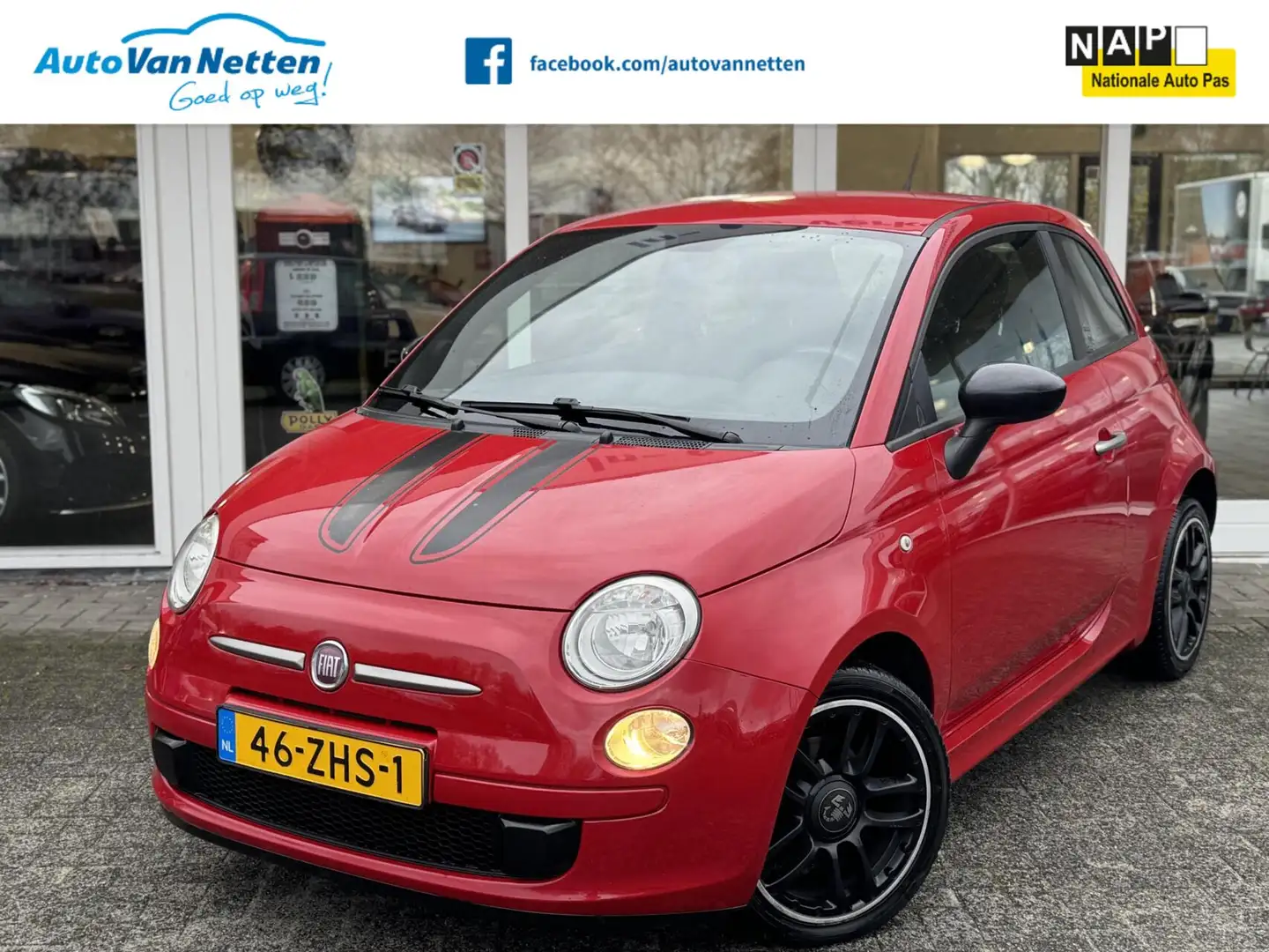 Fiat 500 0.9 TwinAir,1/2 Leder,Airco,MF Stuur,Lmv,Airco,Cpv Rojo - 1