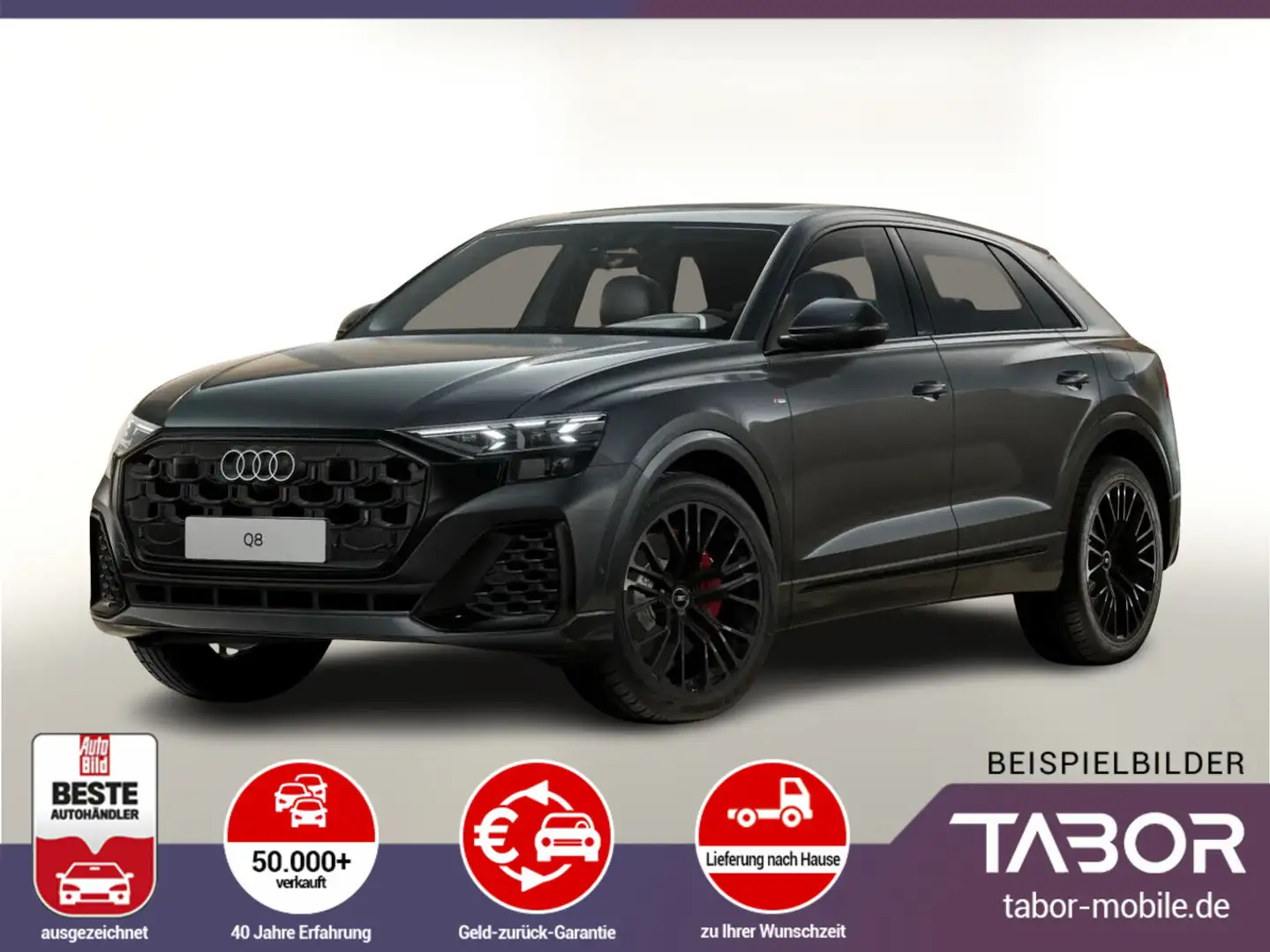 Audi Q8 55 TFSI e 2xS line 22Z Laser Tour Pano Stadt Grau - 1