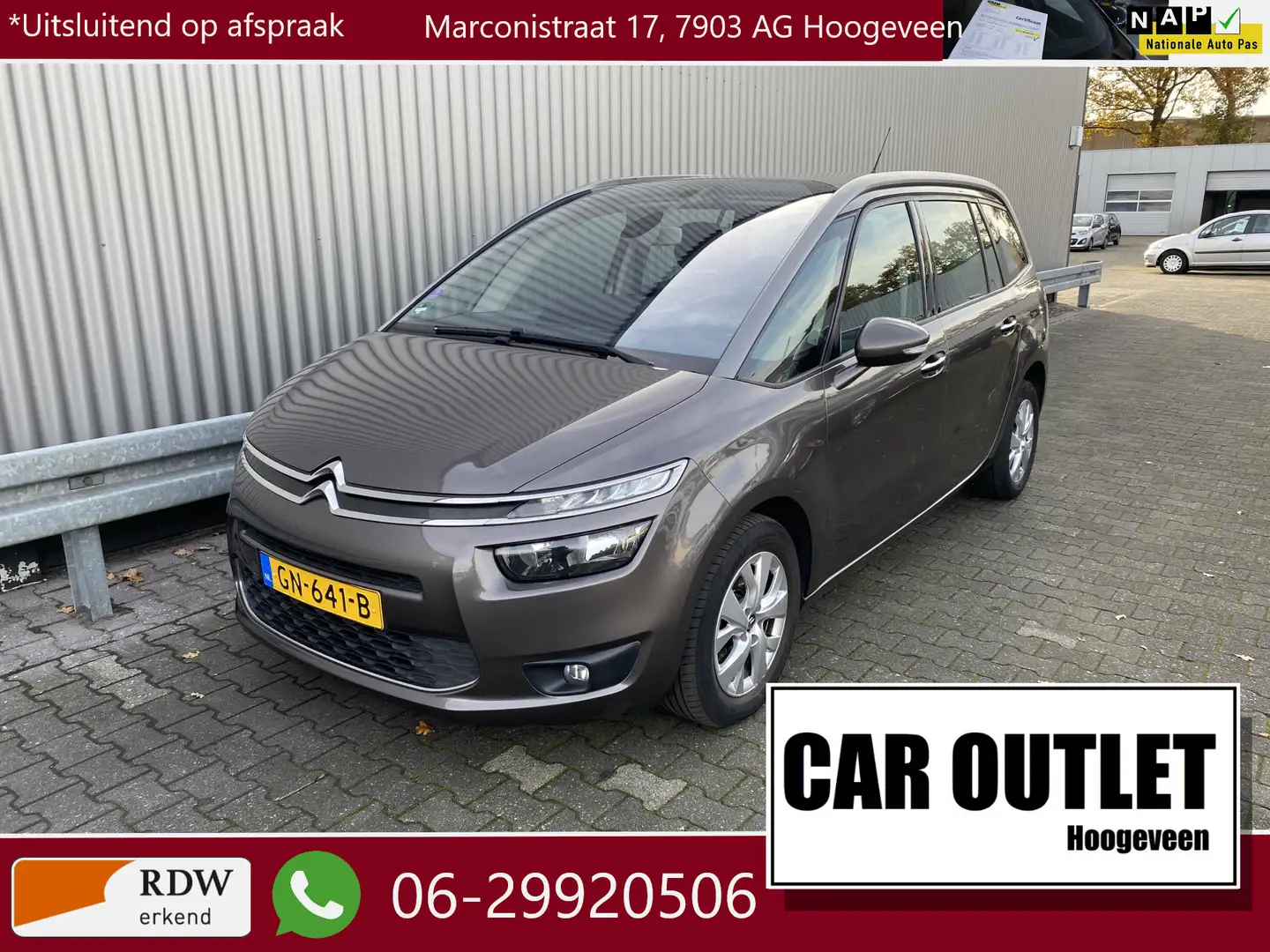 Citroen Grand C4 Picasso 1.2 PureTech Business 7p. Clima, Navi, CC, PDC, LM Grijs - 1