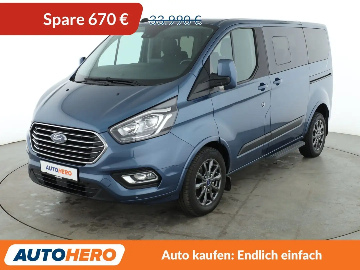 Ford Tourneo Custom 2.0 TDCi 320 L1 Tourneo Trend*ACC*NAVI*LIM* Bleu - 1