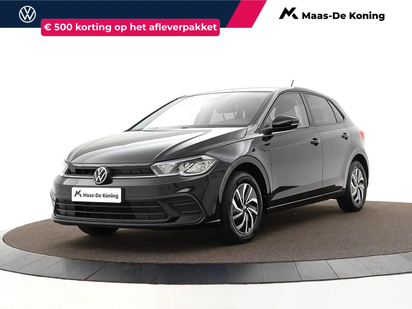 Volkswagen Polo 1.0 TSI 95pk Life · Apple/Android Car Play · Airco Negro - 1