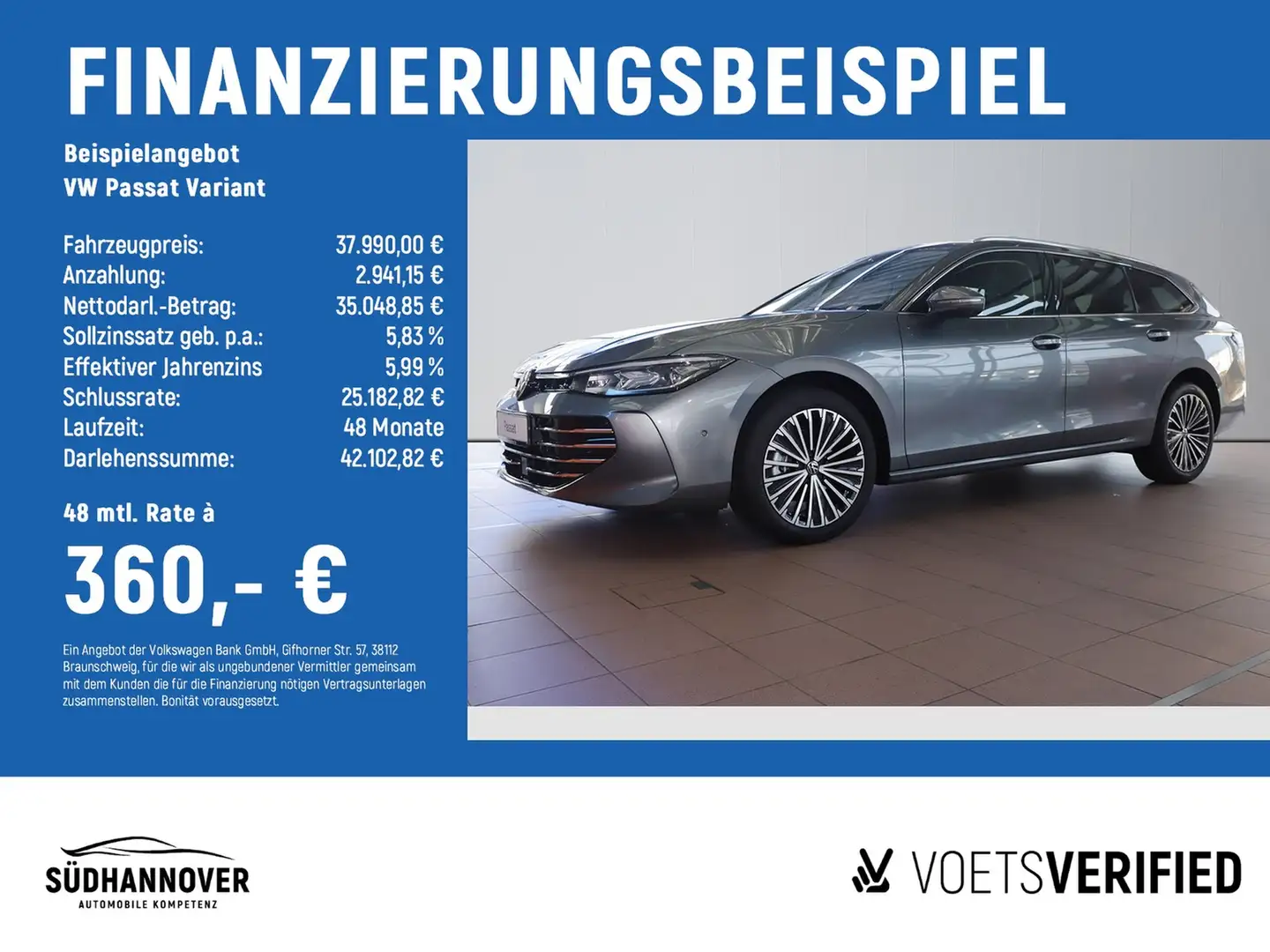 Volkswagen Passat Variant Elegance 2.0 TDI DSG AHK+NAVI+LED Grau - 2