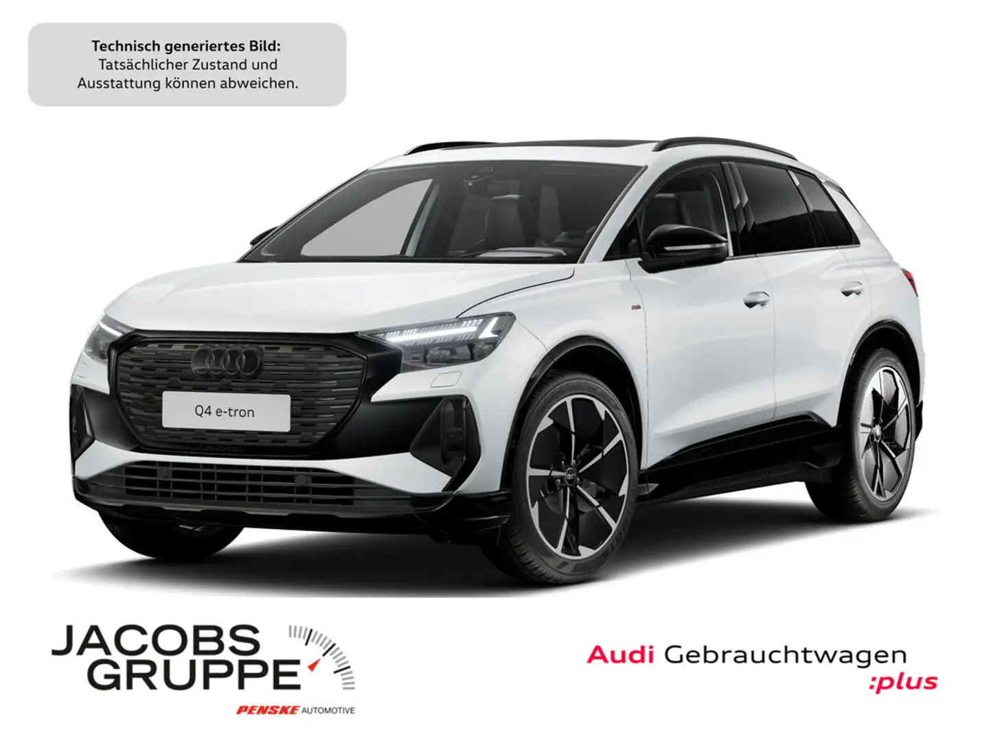Audi Q4 e-tron 45 2x S line edition Black+/AHK/Pano/SONOS/ACC/360°Kamera/Ma Weiß - 1