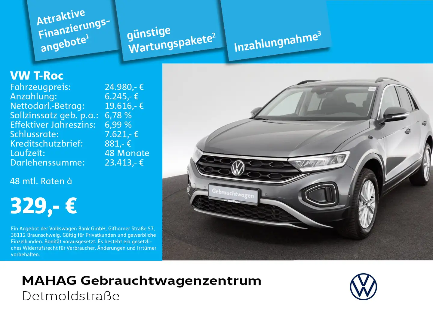 Volkswagen T-Roc T-ROC 1.5 TSI LIFE AppConnect LED DigitalCockpit Grigio - 1