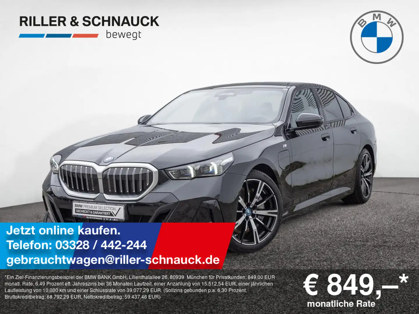 BMW 550 e xDrive M-Sport PANO+B&W+360+KAM+HUD+ACC Schwarz - 1