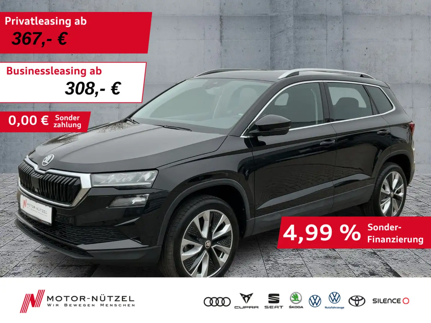 Skoda Karoq 1.5 TSI DSG SELECTION LED+ACC+APP+SHZ+18" Schwarz - 1