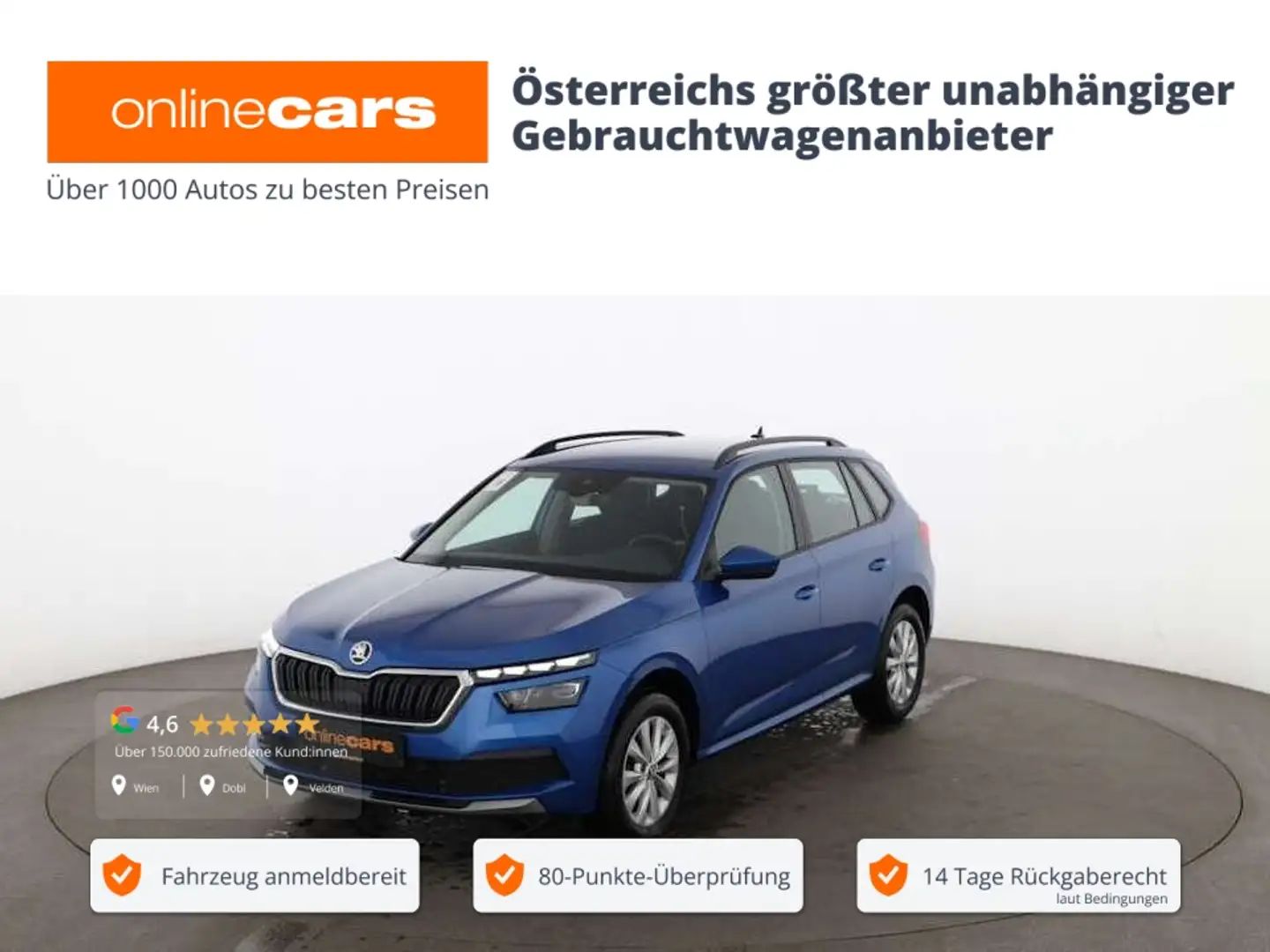 Skoda Kamiq 1.5 TSI Ambition Aut LED RADAR NAVI SITZHZG Blau - 1