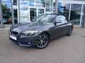 BMW 218 i Cabrio SportLine Leder Navi RFK Tempo PDC Gris - thumbnail 2