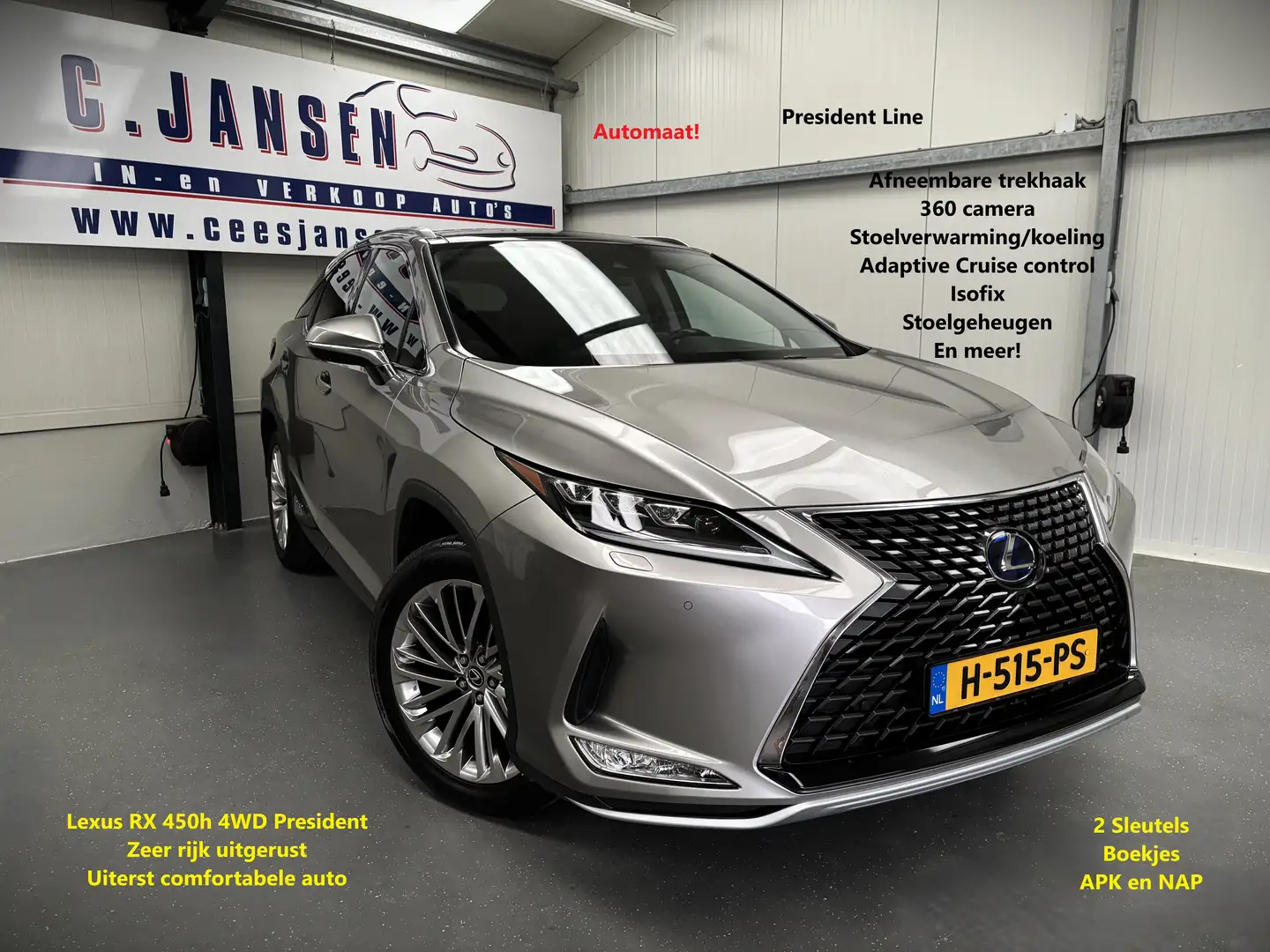 Lexus RX 450h 4WD President Line 1e eigenaar! Origineel nederlan Gris - 1