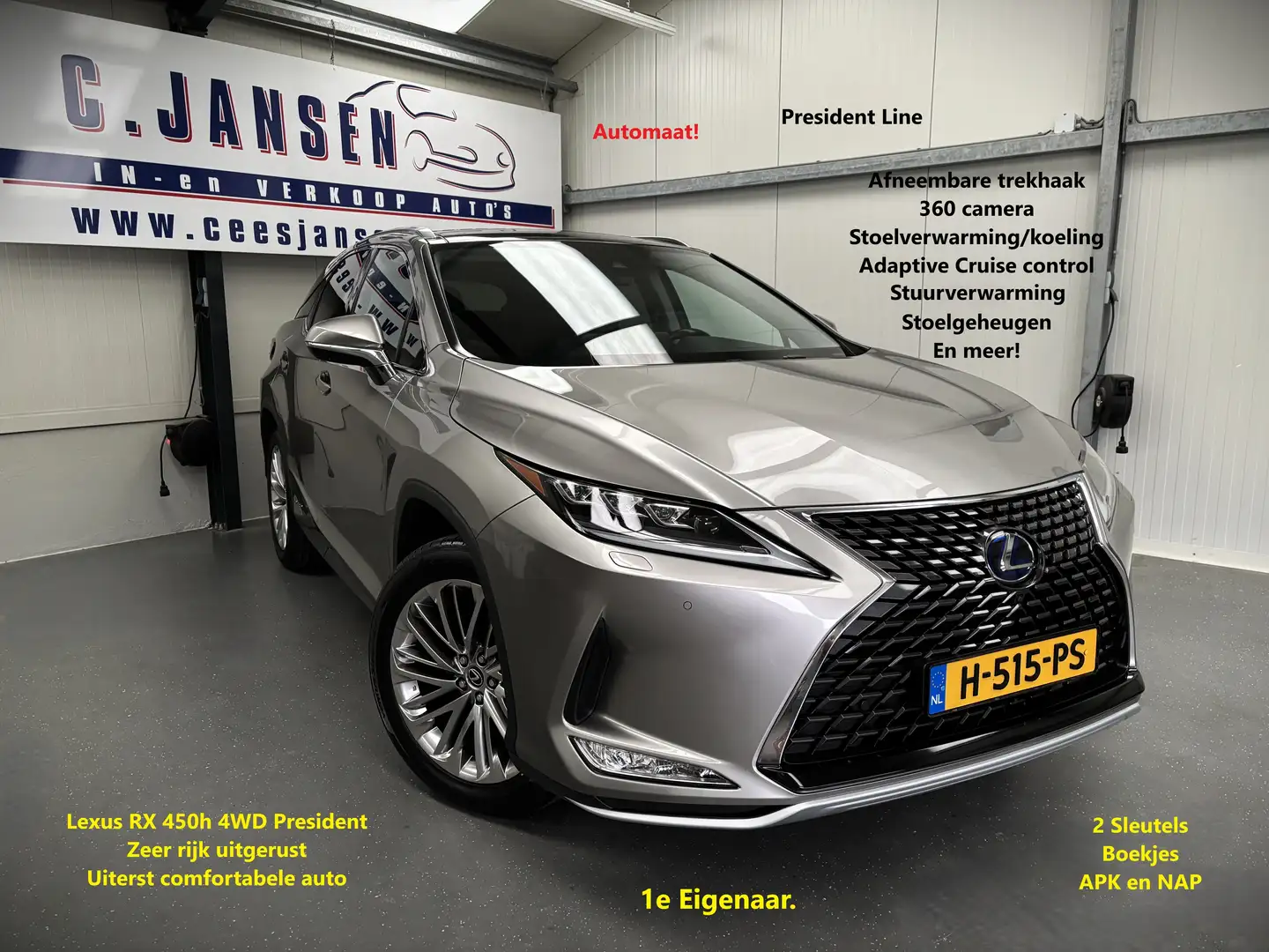 Lexus RX 450h 4WD President Line 1e eigenaar! Origineel nederlan Grau - 1