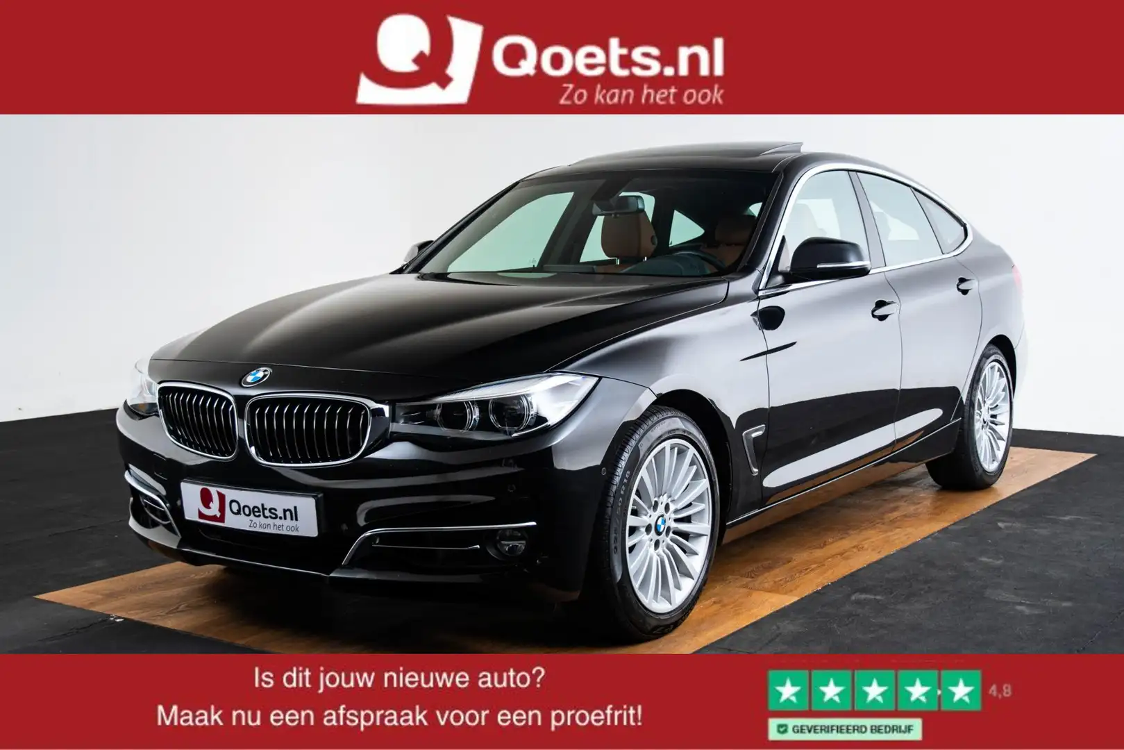 BMW 320 3-serie Gran Turismo 320i High Executive Luxury Li Zwart - 1