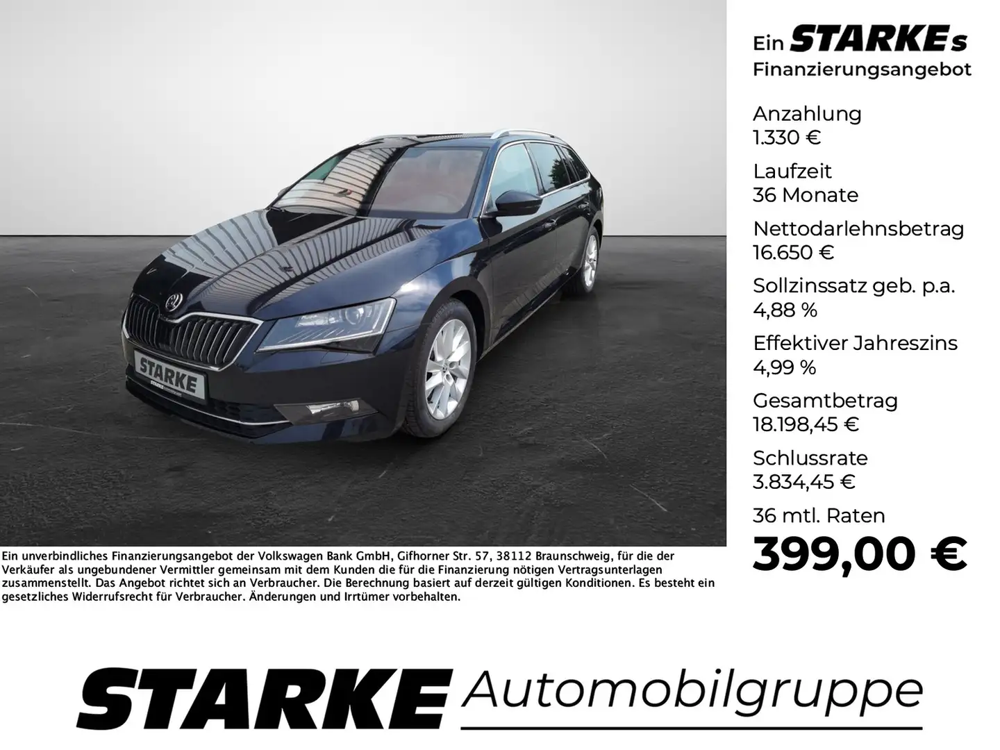 Skoda Superb Combi 1.4 TSI DSG Style Schwarz - 1