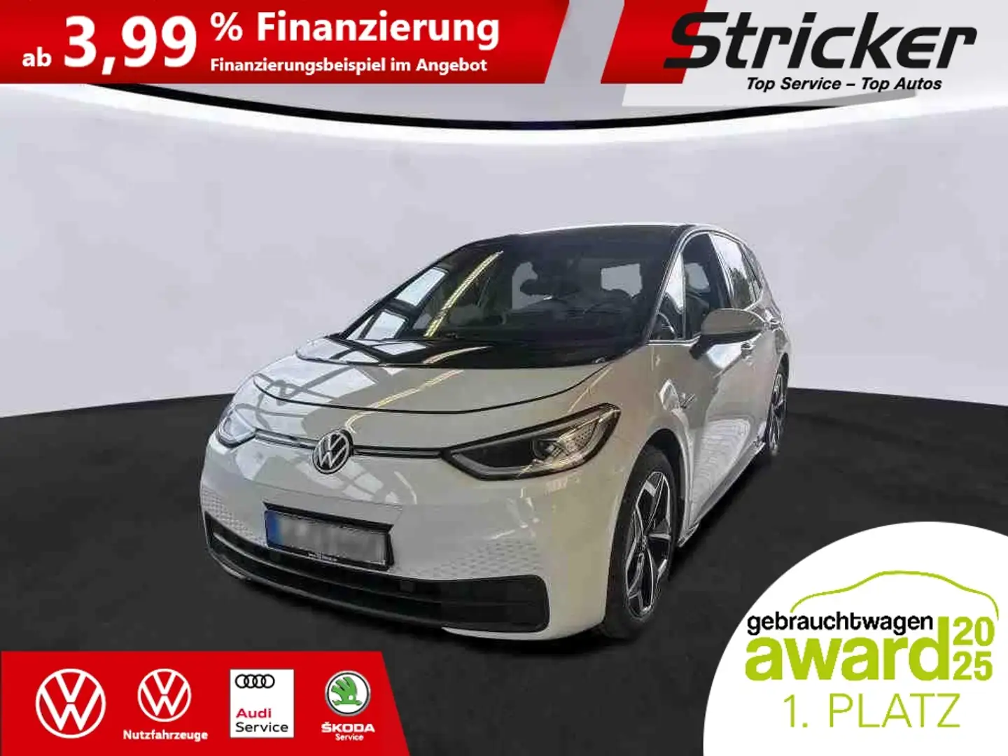 Volkswagen ID.3 Pro S 150/77 261,-ohne Anzahlung ACC Kamera Білий - 2