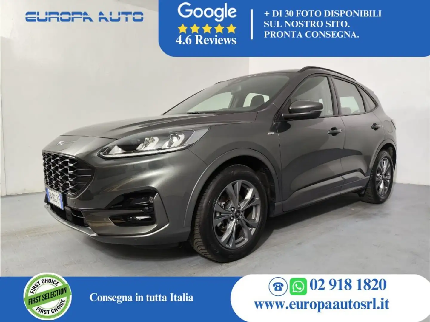 Ford Kuga 2.5 Full Hybrid 190 CV CVT 2WD ST-Line Gris - 1
