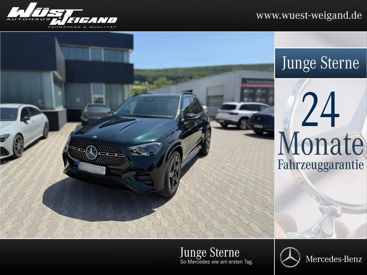 Mercedes-Benz GLE 450 4M AMG Pano/Distr/Tot/AHK/Airmatic/Leder Zöld - 1