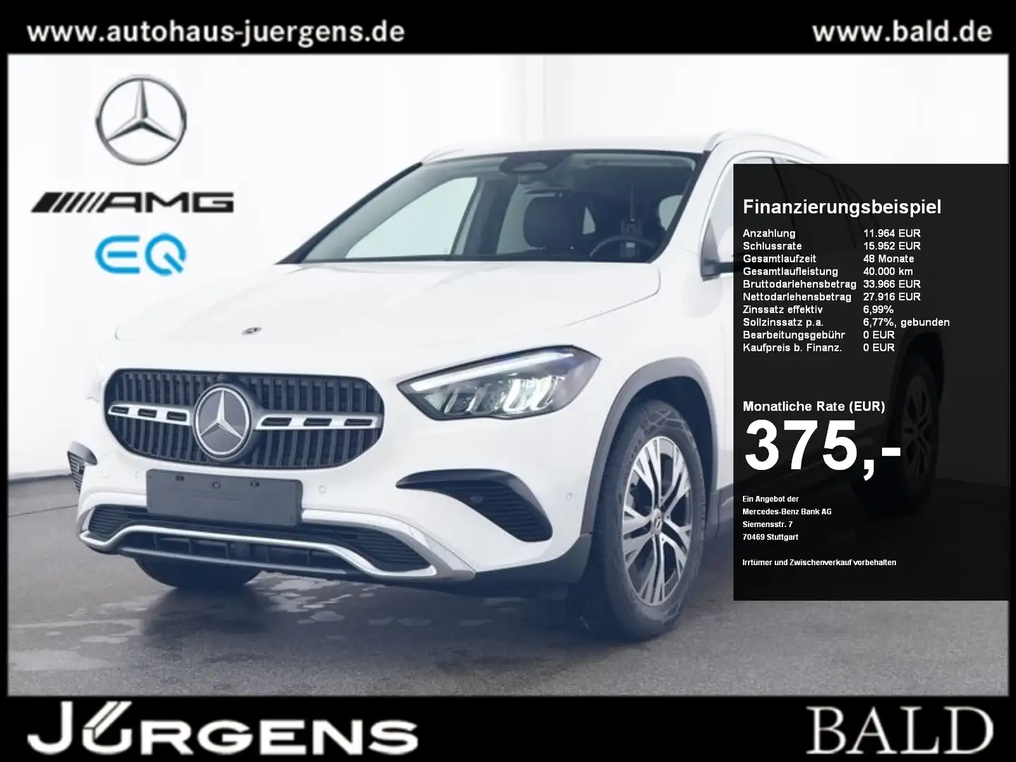 Mercedes-Benz GLA 200 d Progressive/LED/360/Totw/Leder/Winter Blanc - 1