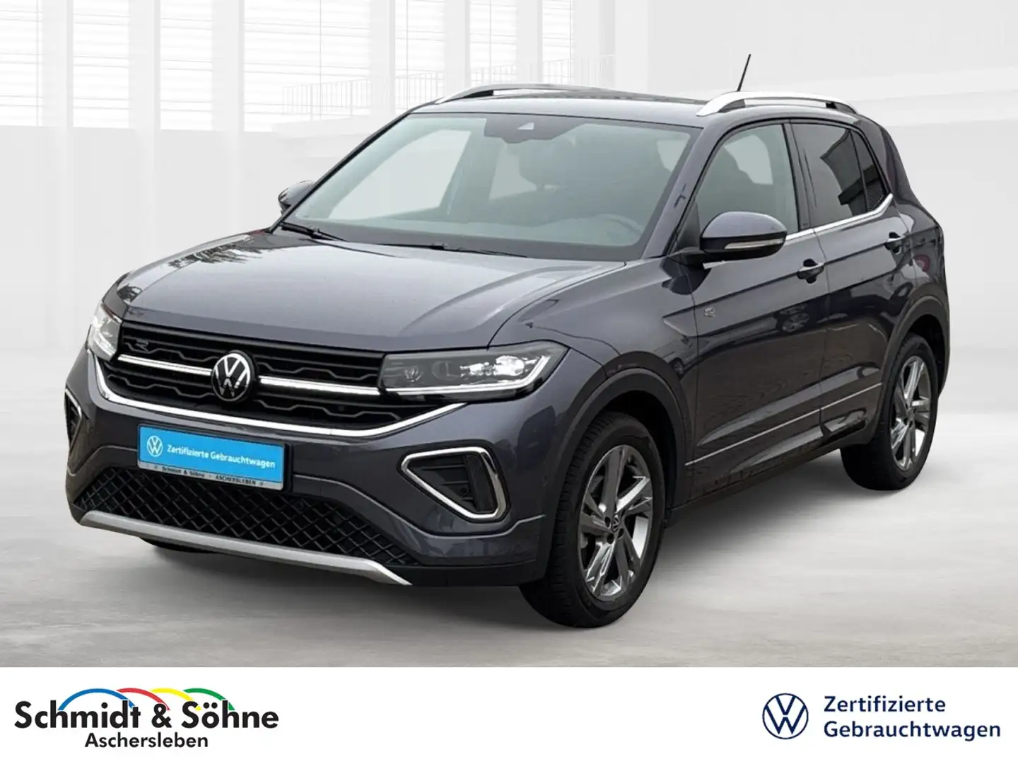 Volkswagen T-Cross R-Line 1.0 TSI DSG AHK+TOTW+ACC+MATRIX Klima Navi Grau - 1