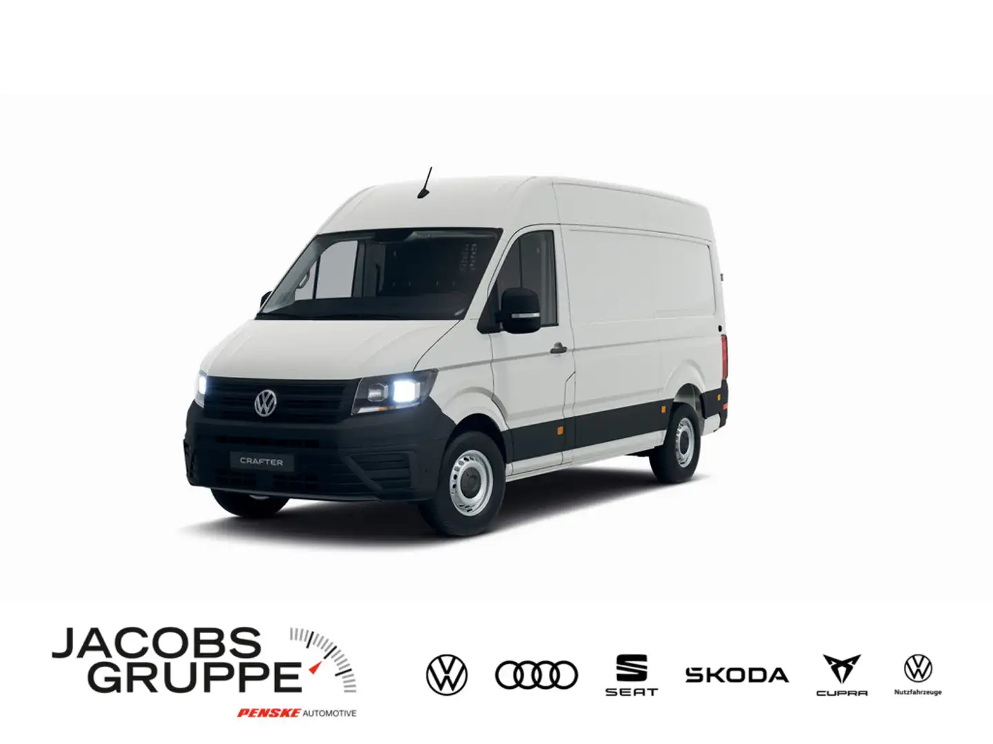 Volkswagen Crafter Kasten 35 mittellang Hochdach Navi,AH Weiß - 1