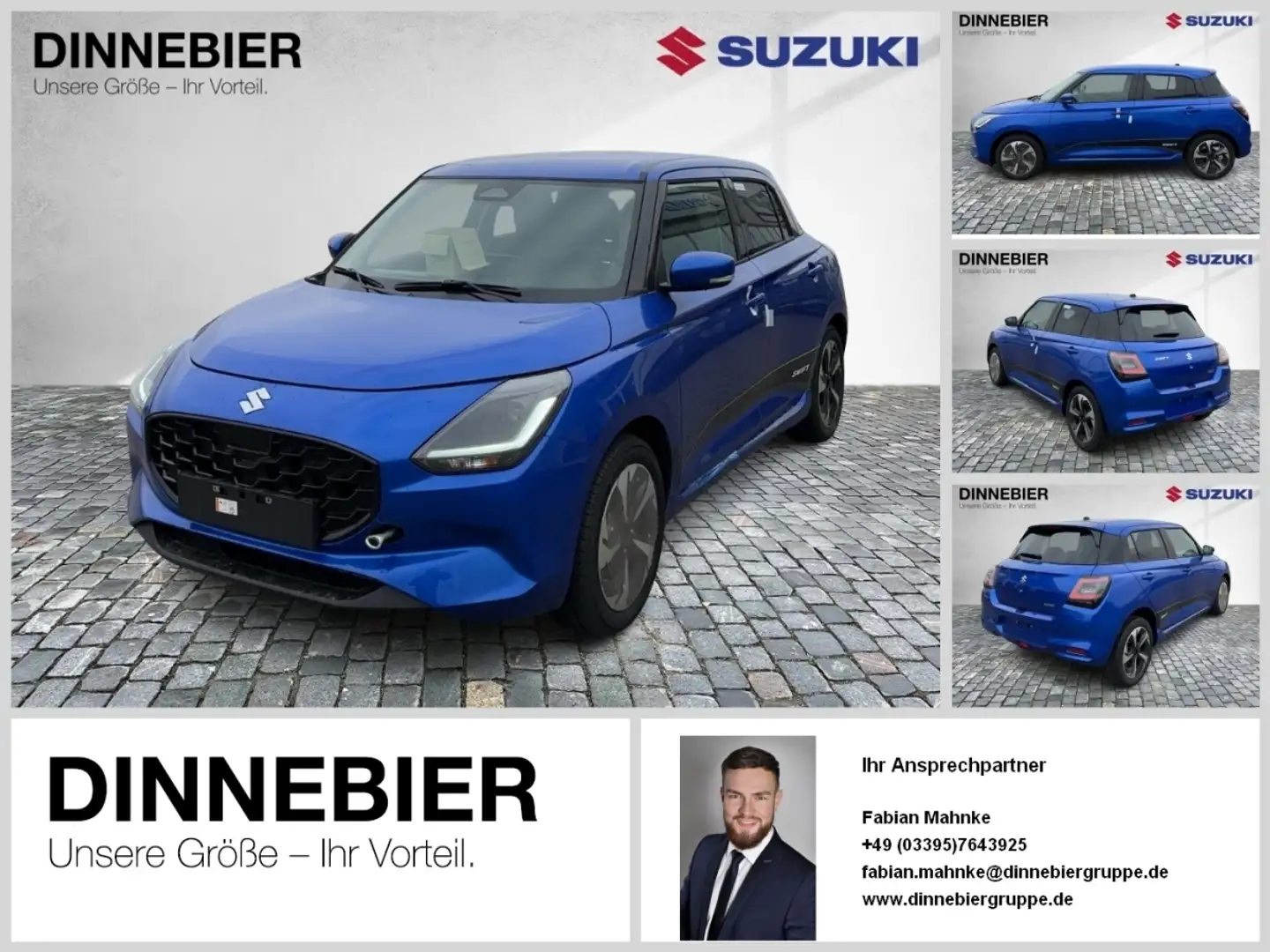 Suzuki Swift COMFORT+ CVT HYBRID ACC+LED+TWS+NAVI Bleu - 1