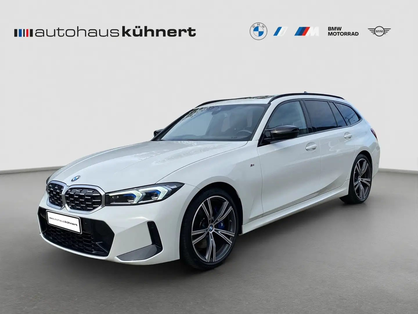 BMW 340 Mi xDrive Touring PanoSD SpurAss AHK LCProf. 1.Hd. Blanc - 1