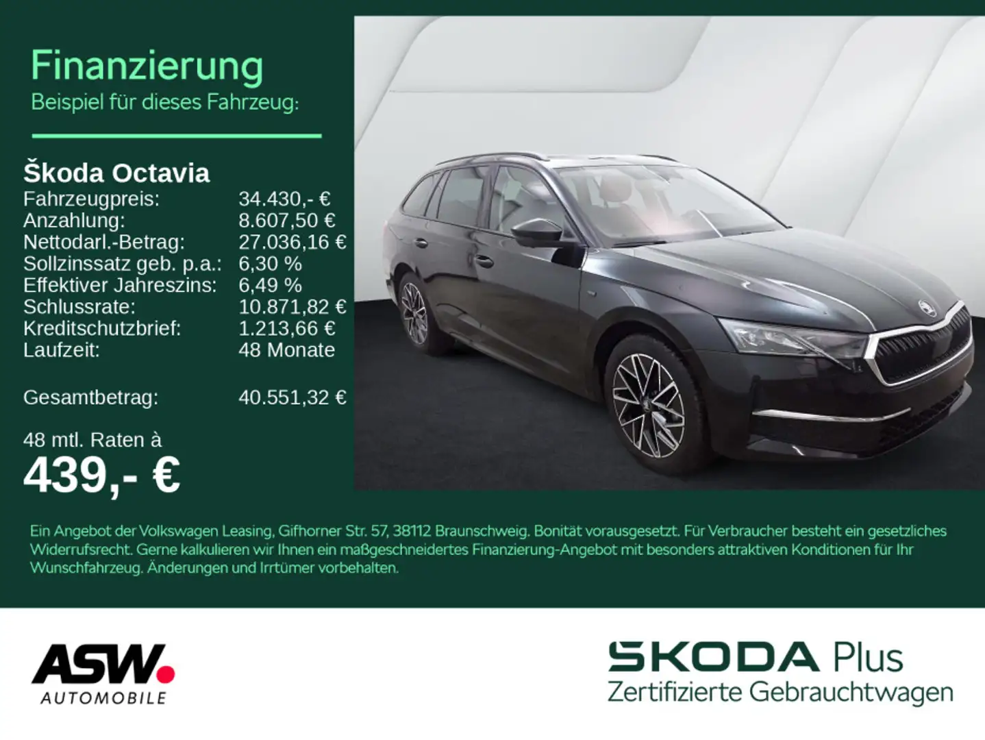 Skoda Octavia Combi Selection Tour 2.0TDI DSG PANO AHK Schwarz - 1