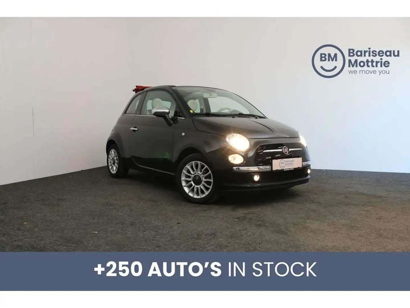Fiat 500 CABRIO 1.2 BENZINE *RADIO-CD*AIRCO* Noir - 1