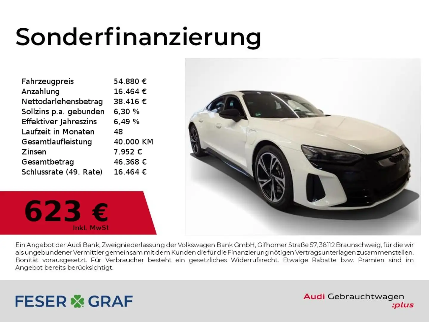 Audi e-tron GT B&O,Matrix,Dynamikpaket+,Leder,Kameras Weiß - 1