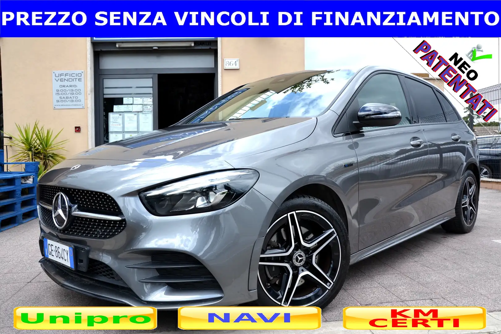 Mercedes-Benz B 250 HYBRID PLUG-IN PREMIUM AMG **PREZZO VERO*UNIPRO' Grau - 1