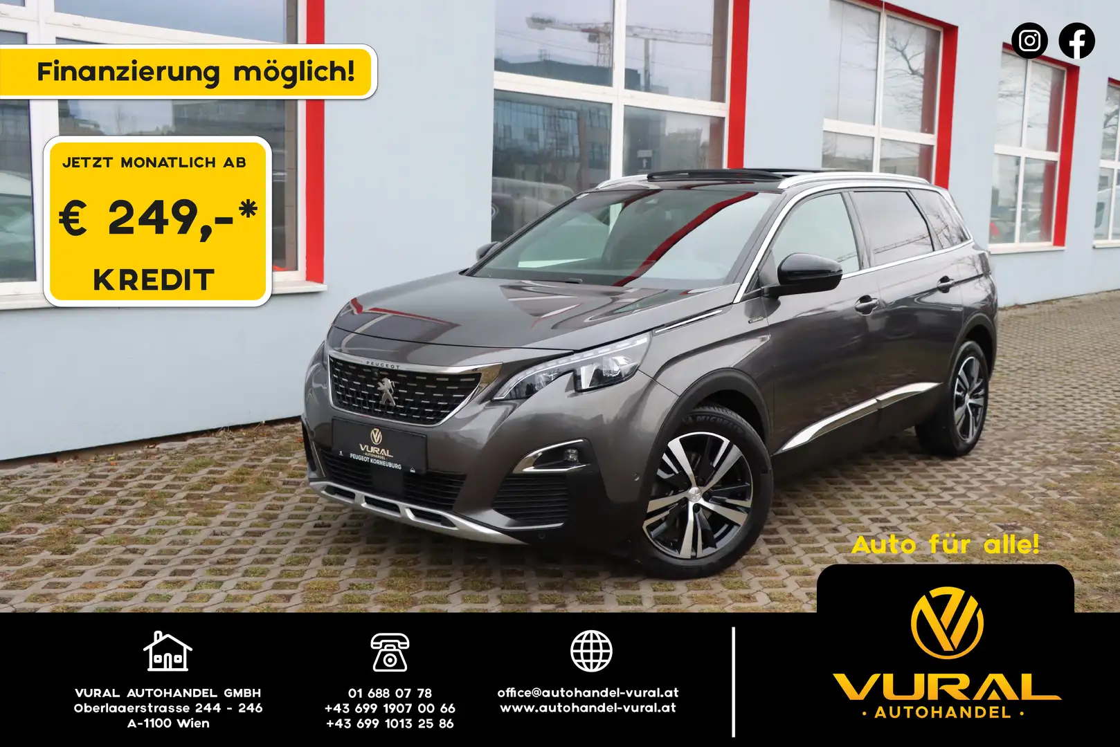 Peugeot 5008 Allure|GT-LINE|Panorama-Schiebedach|Schaltwippen Grau - 1