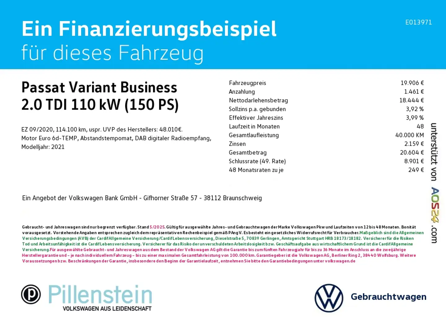 Volkswagen Passat Variant Business 2.0 TDI DSG NAVI AHK LANE-ASSIST Grau - 2