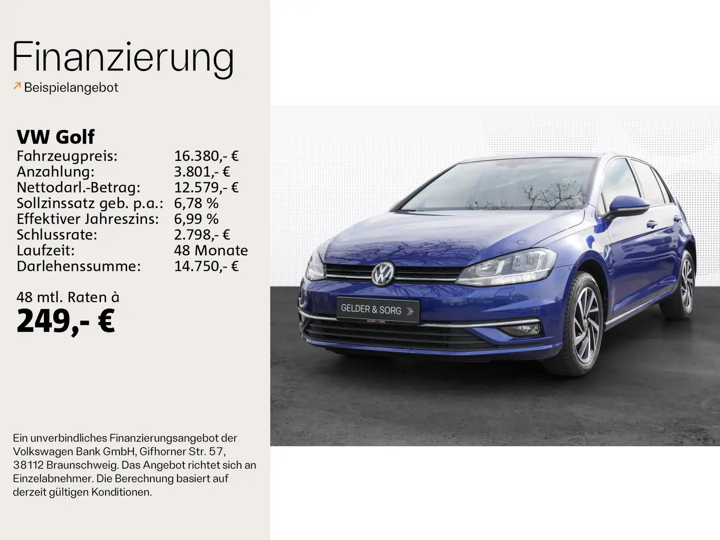 Volkswagen Golf 1.6 TDI Join *Navi*APP*ACC*SHZ* Azul - 2