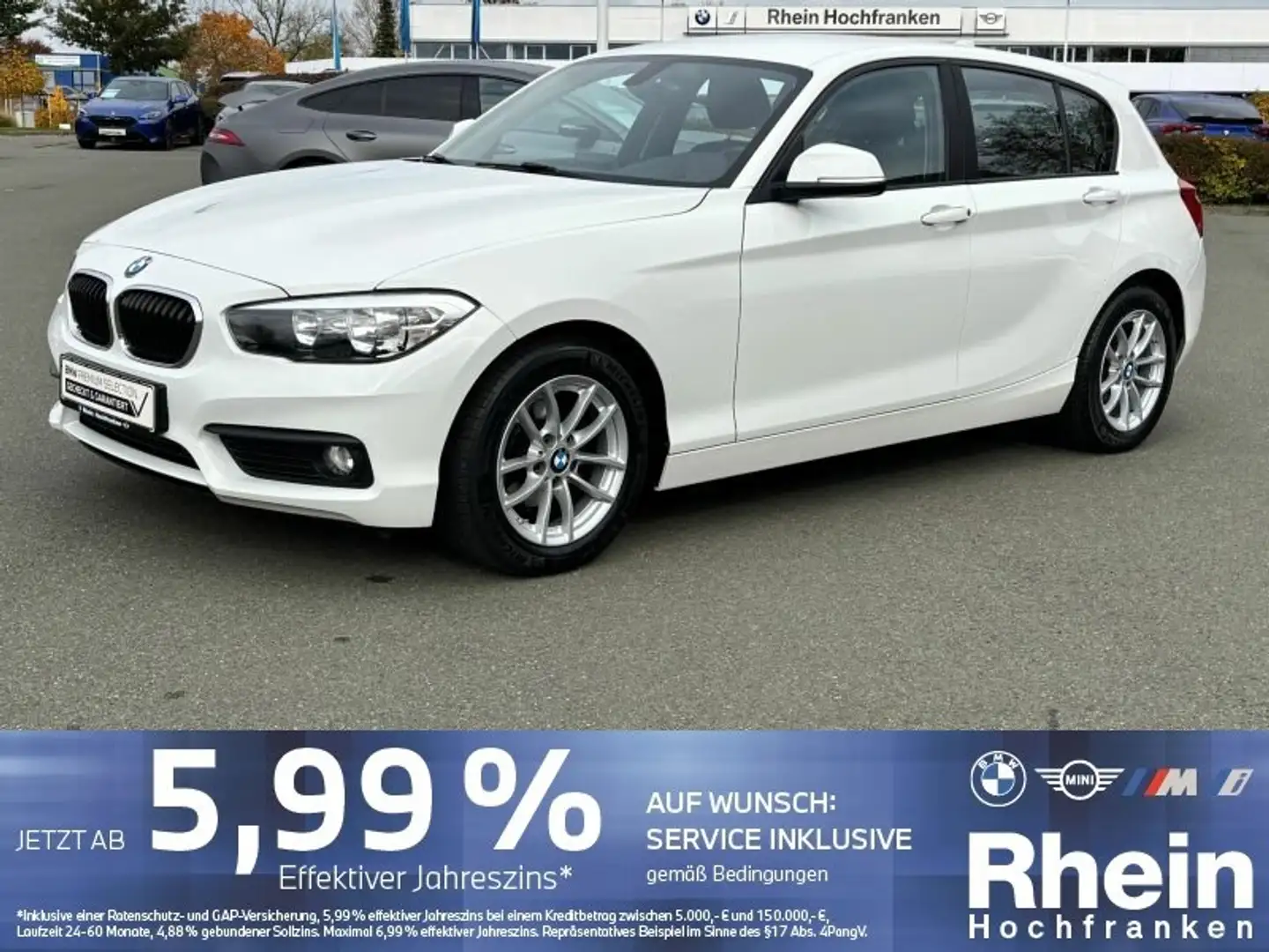 BMW 116 i 5-Türer Advantage NAVI KLIMA SHZ BLUETOOTH Blanc - 1
