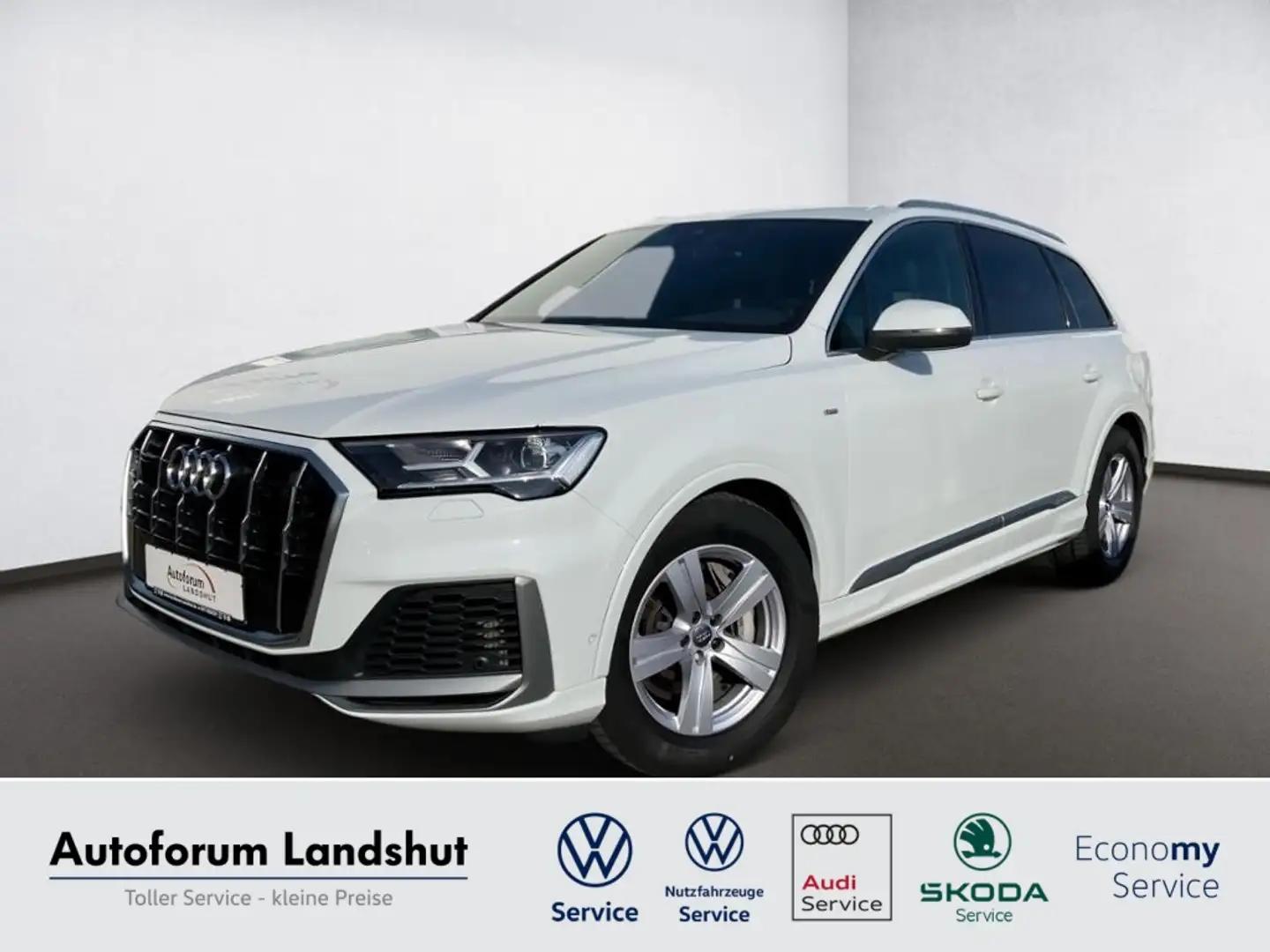 Audi Q7 55 TFSI quattro S-line PANO/AHK/KAM/B&O/AIR Blanc - 1