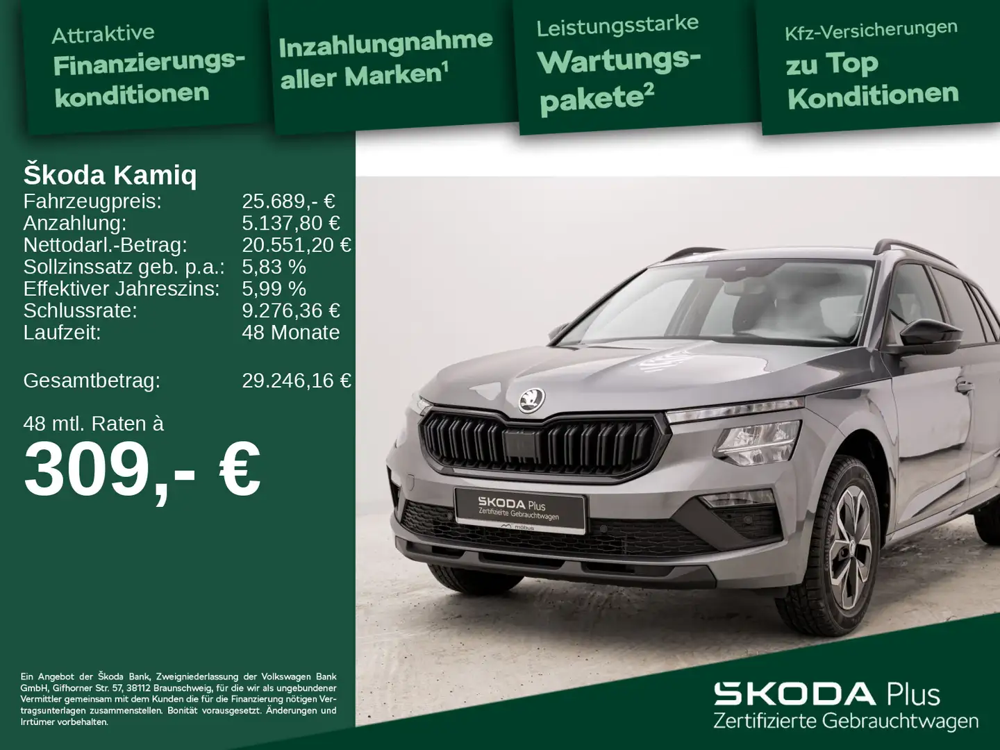 Skoda Kamiq 1.5 TSI DSG*SELEKTION*LED*NAVI*ACC*PDC*VC* Gris - 1