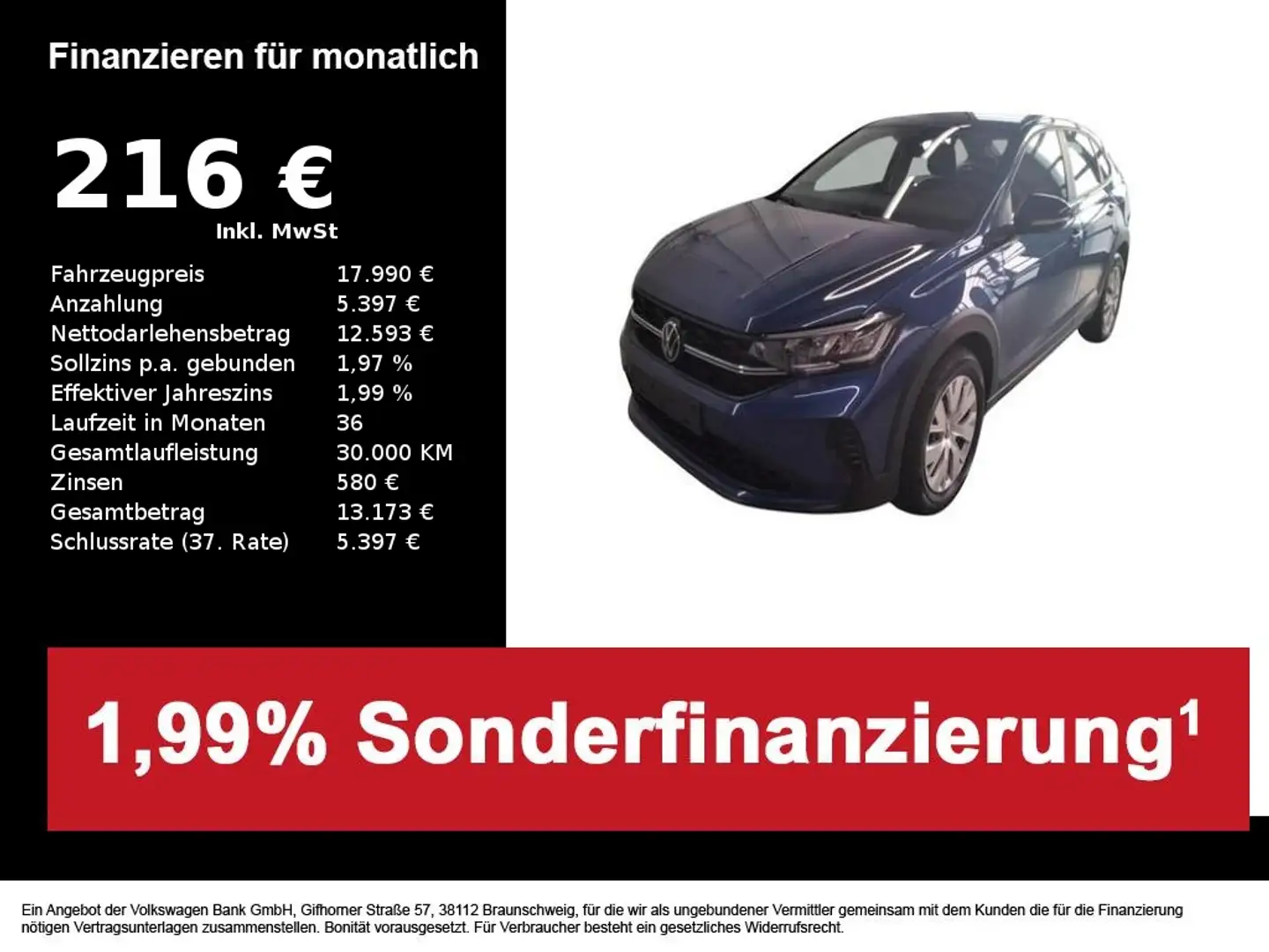 Volkswagen Taigo 1.0 TSI APP+LED+PDC+SITZHZG Bleu - 1
