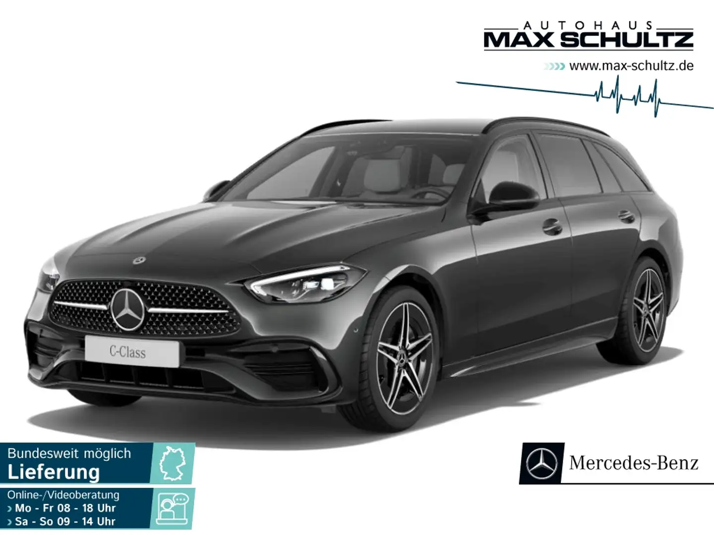 Mercedes-Benz C 300 d T AMG*NIGHT*AHK*DISTR*TOTW*KAM*NAVI*LED Grau - 1