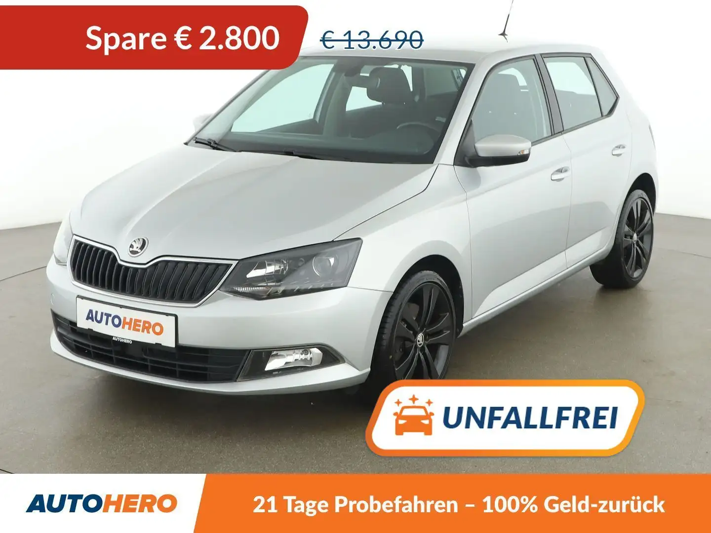 Skoda Fabia 1.0 TSI Ambition *KLIMAAUTO*AHK*ALU*BT* Silber - 1