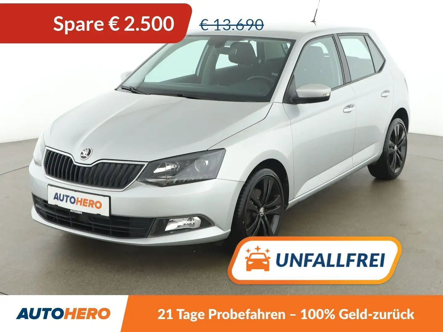 Skoda Fabia 1.0 TSI Ambition *KLIMAAUTO*AHK*ALU*BT* Silber - 1