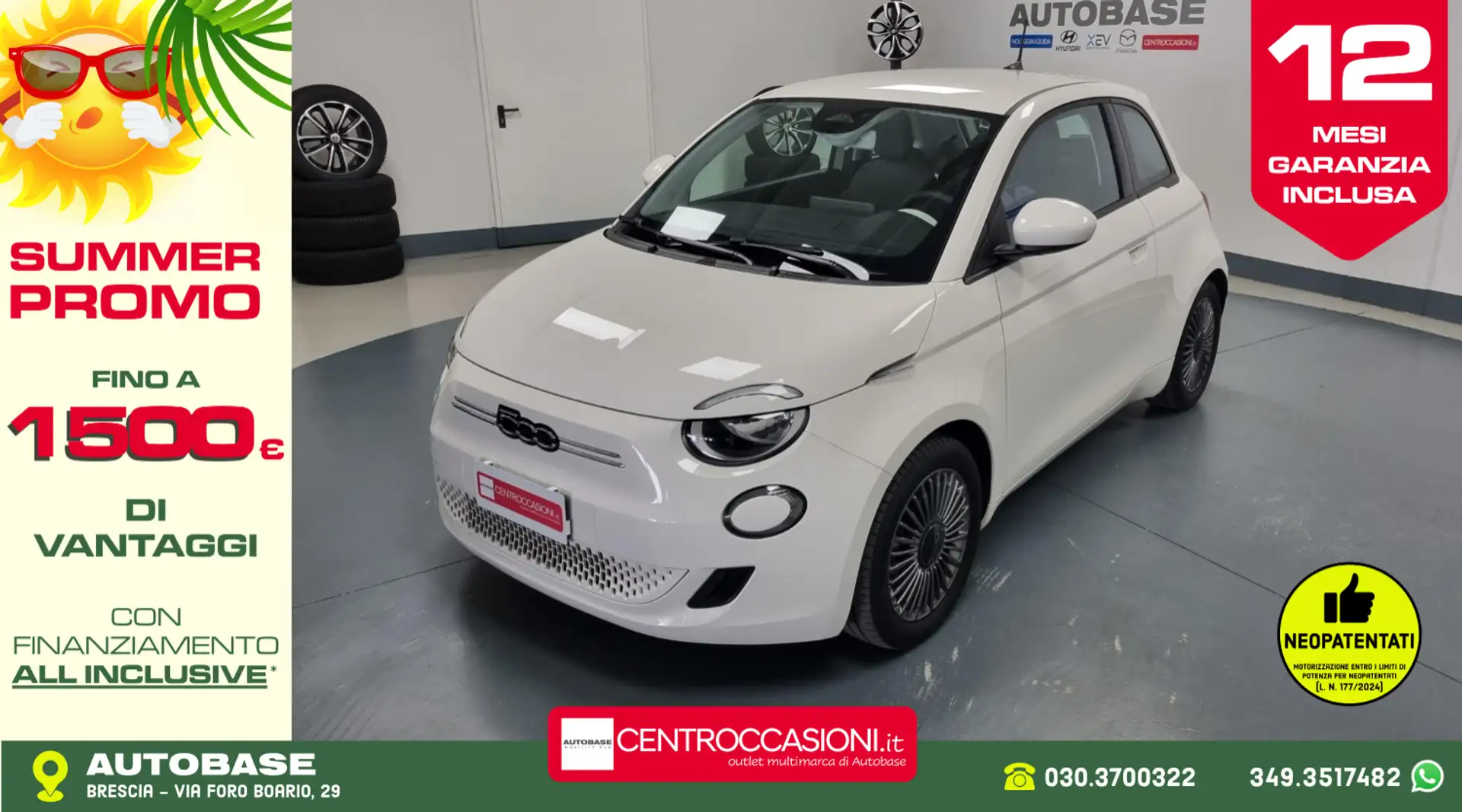 Fiat 500e 42 kWh Icon Bianco - 1