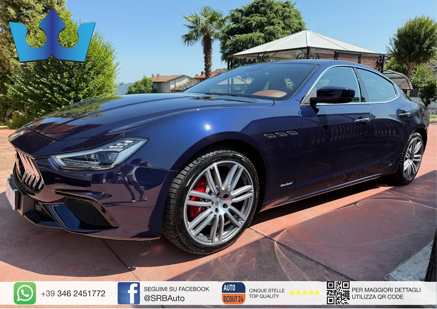 Maserati Ghibli 3.0 V6 Gransport 350cv * SOLO 12.000KM * Bleu - 1