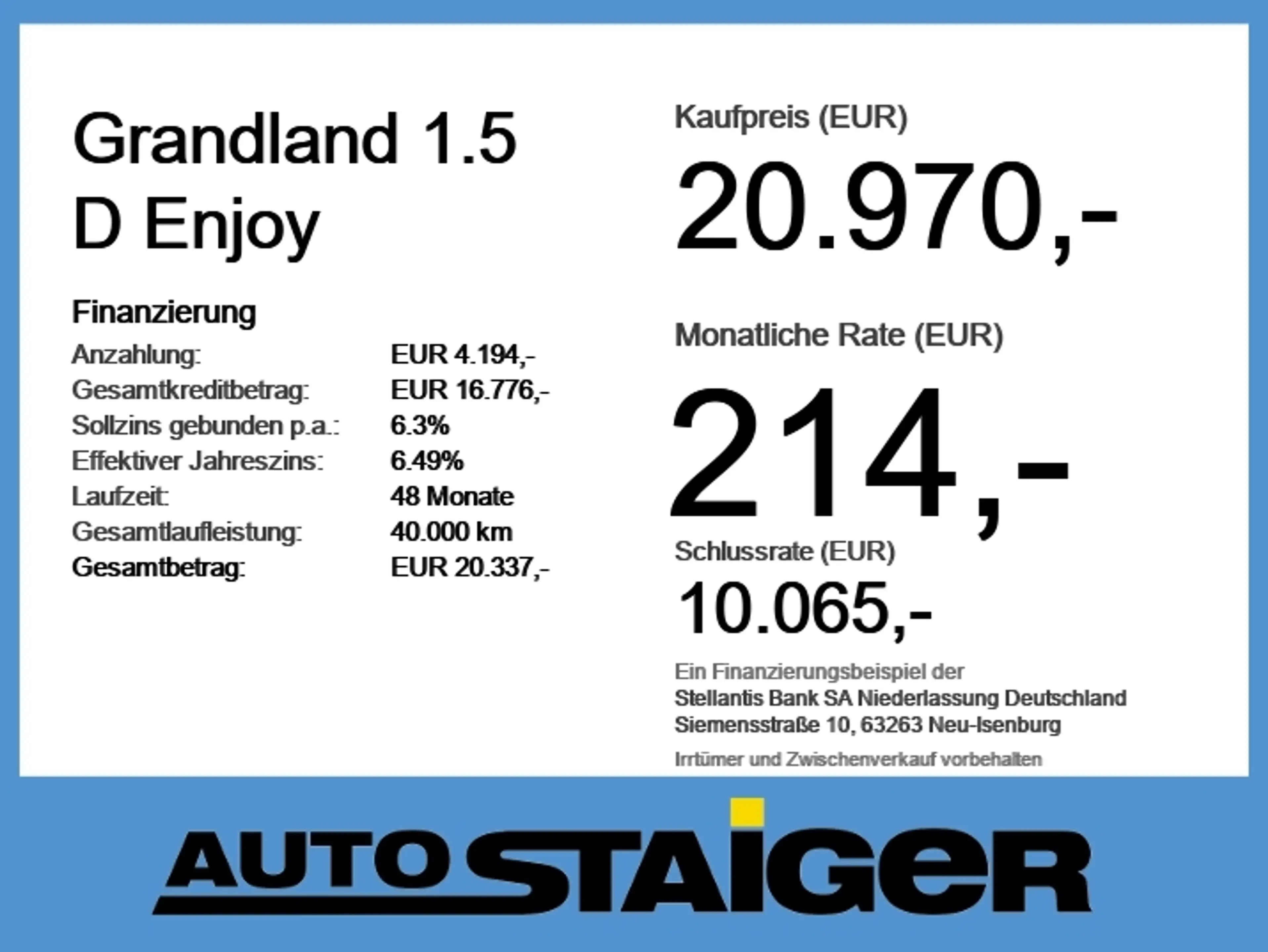Opel Grandland 1.5 D Enjoy LED+SHZ+2xKlima+Kam.+LM — photo 6