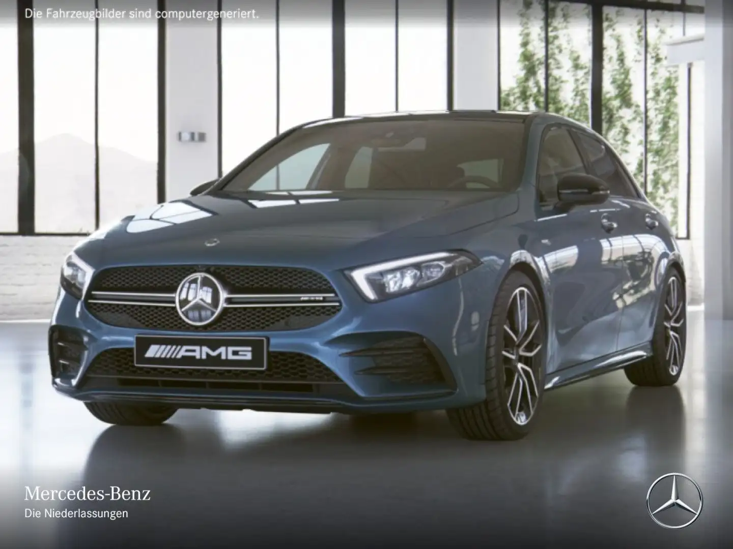 Mercedes-Benz A 35 AMG A 35 4M Kompakt AMG+PANO+LED+FAHRASS+BURMESTER+19" Blau - 2