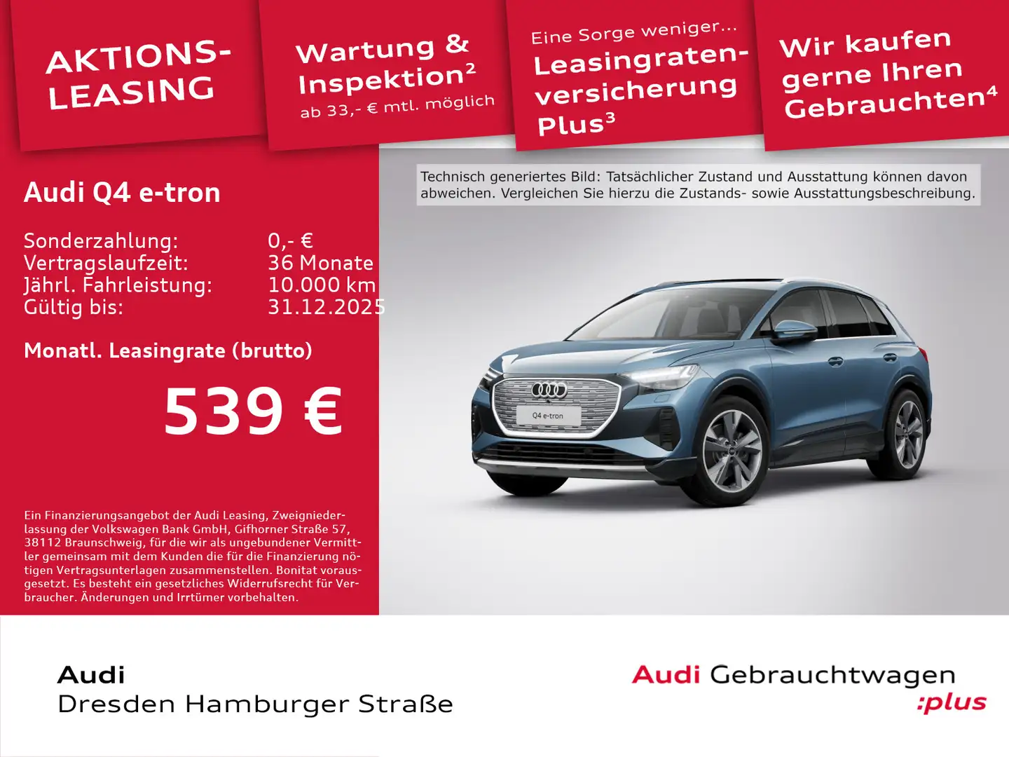 Audi Q4 e-tron 45 quattro Matrix Wärmepumpe Pano AHZV Blau - 1