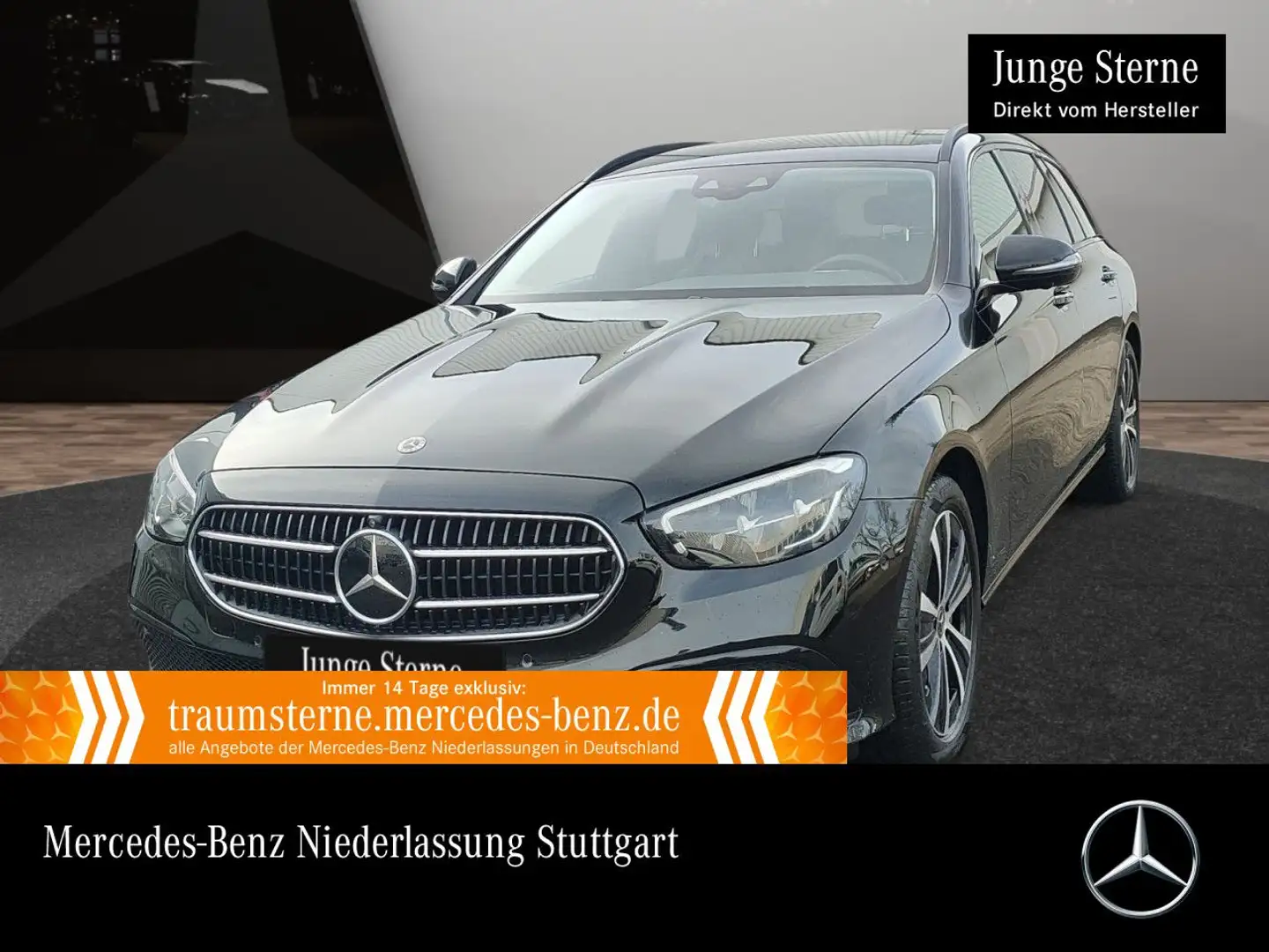 Mercedes-Benz E 300 de T AVANTG+NIGHT+360+AHK+LED+FAHRASS+9G Schwarz - 1