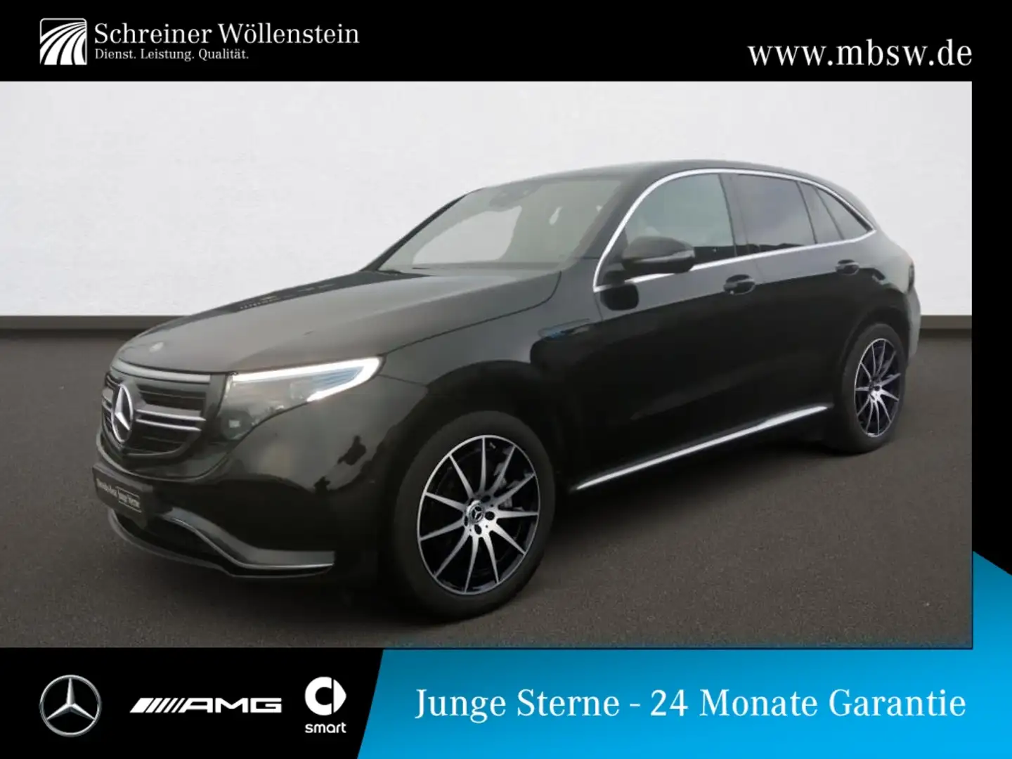Mercedes-Benz EQC 400 4M AMG*RKam*AHK*HUD*Memory*Ambi*SHD*Navi Noir - 1