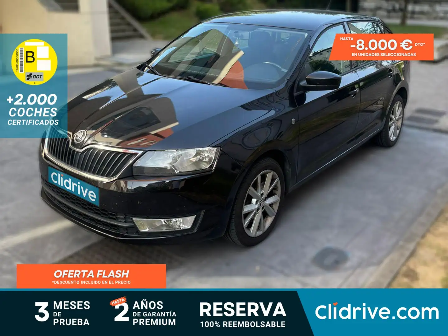 Skoda Rapid/Spaceback 1.6TDI CR Ambition 66kW Negro - 1